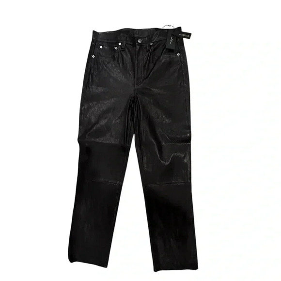 Brand new Rag & Bone Wren Leather High Rise Slim Pants Size 29 - Picture 9 of 13
